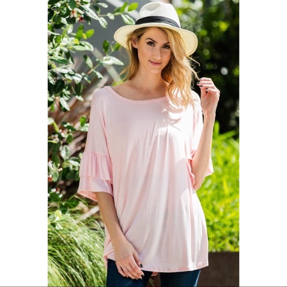 🐣🆕5⭐️JUST IN Gorgeous Double Ruffle Sleeve Top - Picture 5 of 5